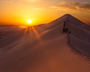 The Gobi Desert at sunset MyHoliday2 Mongolia tour