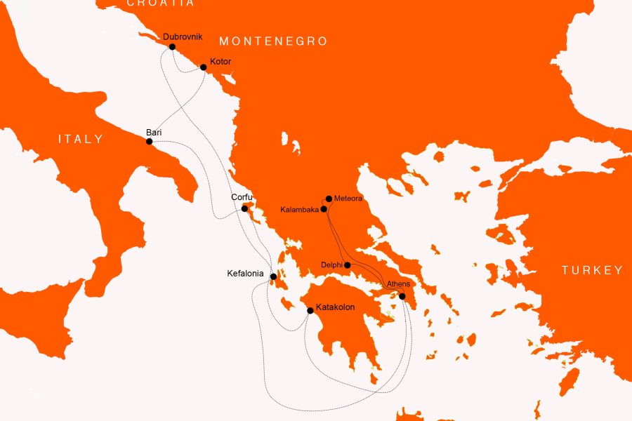 14 Day Summer Europe 2026 cruise and tour MAP