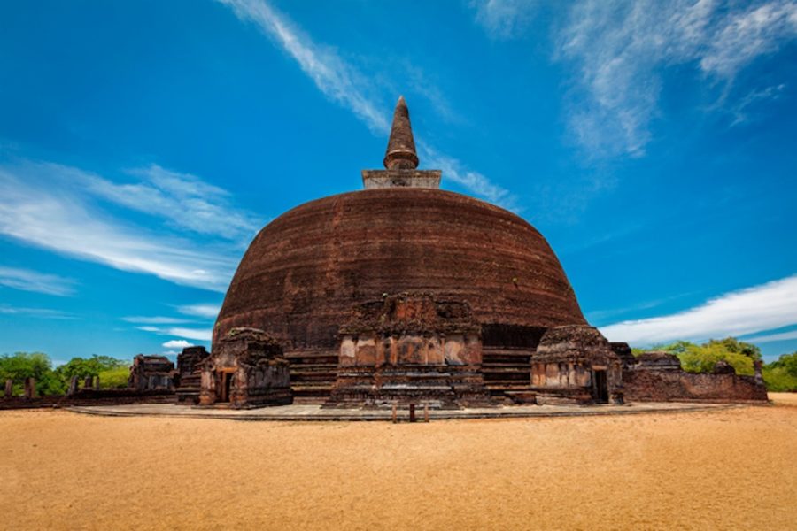 Rankot Vihara Buddhist dagoba, stupa in ancient city of Polonnaruwa, Sri Lanka