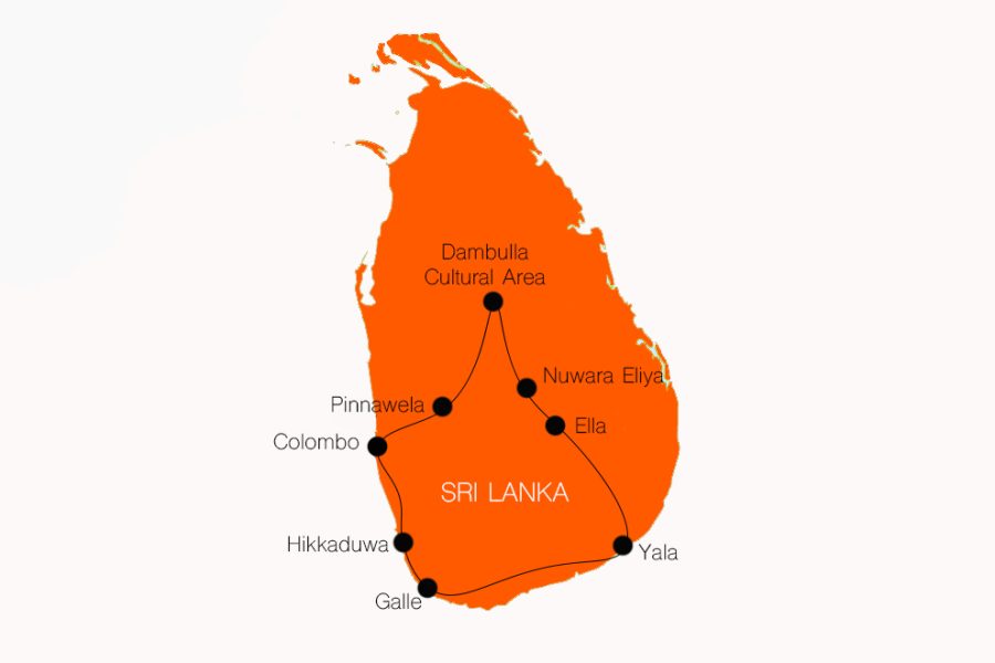 sri lanka map